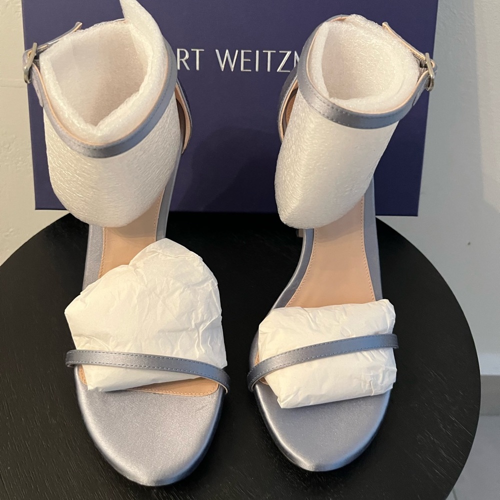 NEW Stuart Weitzman Nudist 115 Heels Dusk Blue